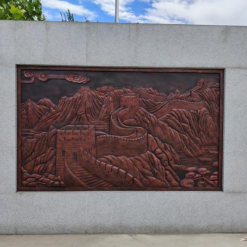 琉璃匠心 玻璃钢浮雕长城景观墙的中式美学重构